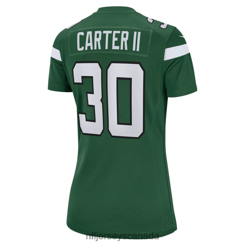 Women New York Jets Michael Carter II Nike Gotham Green Game Jersey Clothing NFL TBXFR65030