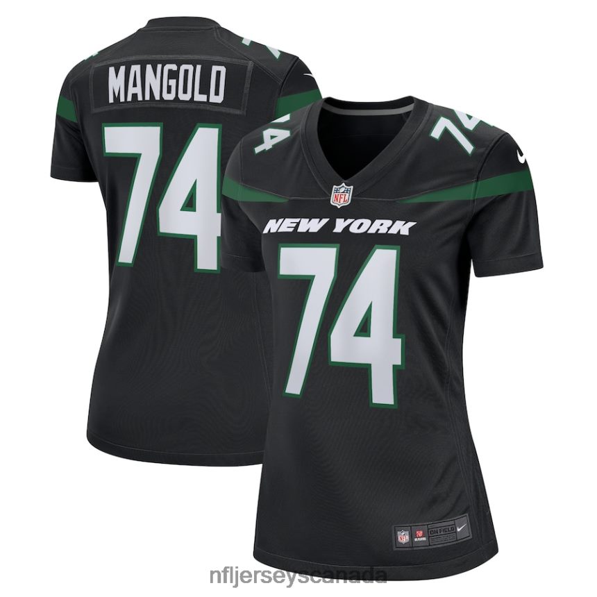 Women New York Jets Nick Mangold Nike Black Retired Player Jersey Clothing NFL TBXFR63928