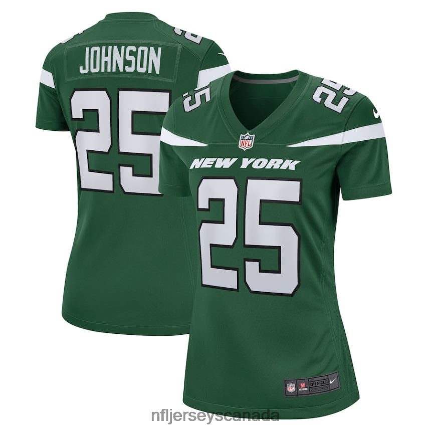 Women New York Jets Ty Johnson Nike Gotham Green Game Jersey Clothing NFL TBXFR65028