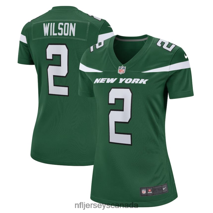 Women New York Jets Zach Wilson Nike Gotham Green 2021 Draft First Round Pick Game Jersey Clothing NFL TBXFR64952