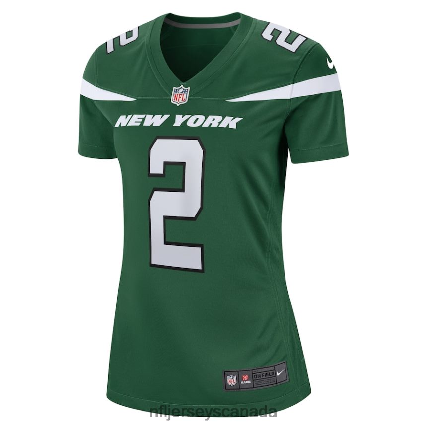 Women New York Jets Zach Wilson Nike Gotham Green 2021 Draft First Round Pick Game Jersey Clothing NFL TBXFR64952