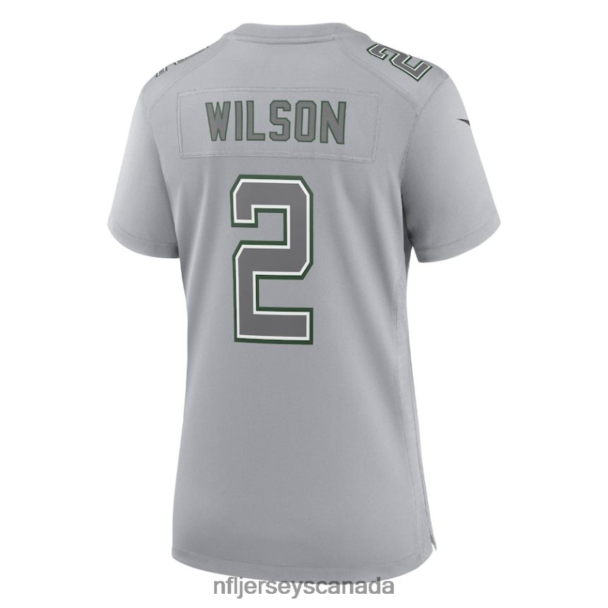 Women New York Jets Zach Wilson Nike Gray Atmosphere Fashion Game Jersey Clothing NFL TBXFR64958