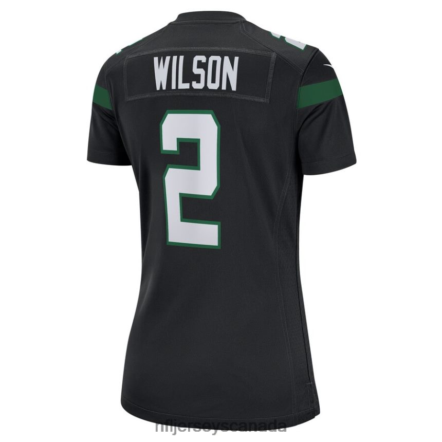Women New York Jets Zach Wilson Nike Stealth Black Game Jersey Clothing NFL TBXFR65010