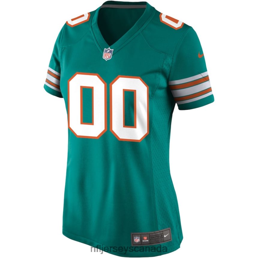 Women Nike Aqua Miami Dolphins Alternate Custom Game Jersey Clothing NFL TBXFR61726
