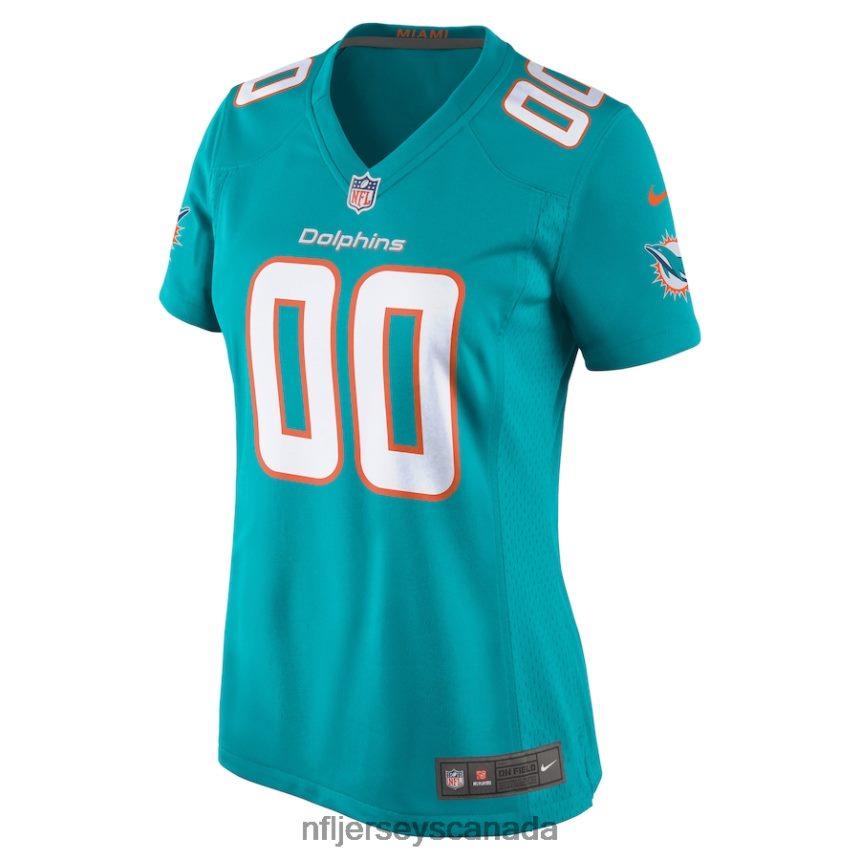 Women Nike Aqua Miami Dolphins Custom Game Jersey Clothing NFL TBXFR6932