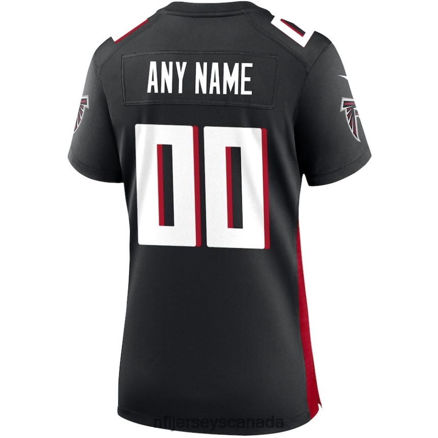 Women Nike Atlanta Falcons Black Custom Game Jersey Clothing NFL TBXFR65719