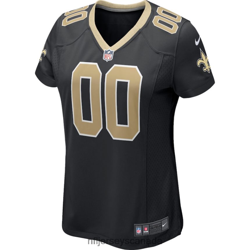 Women Nike Black New Orleans Saints Custom Game Jersey Clothing NFL TBXFR61380
