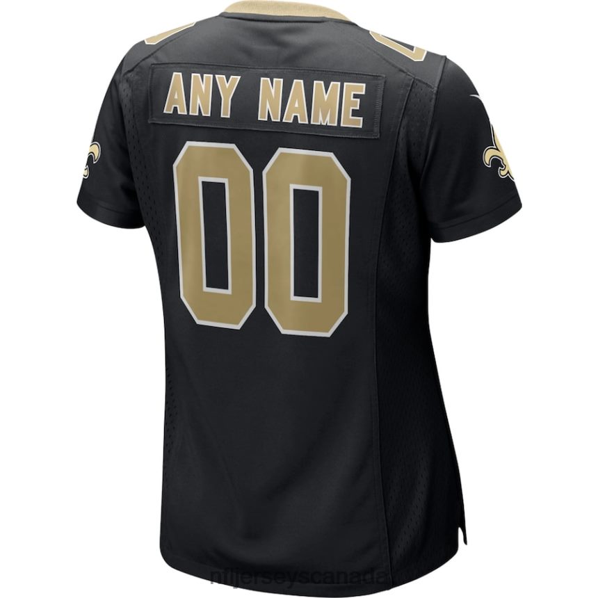 Women Nike Black New Orleans Saints Custom Game Jersey Clothing NFL TBXFR61380