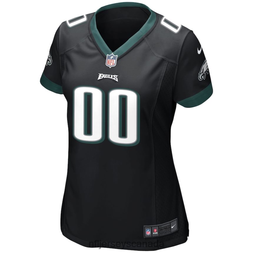 Women Nike Black Philadelphia Eagles Alternate Custom Game Jersey Clothing NFL TBXFR6558