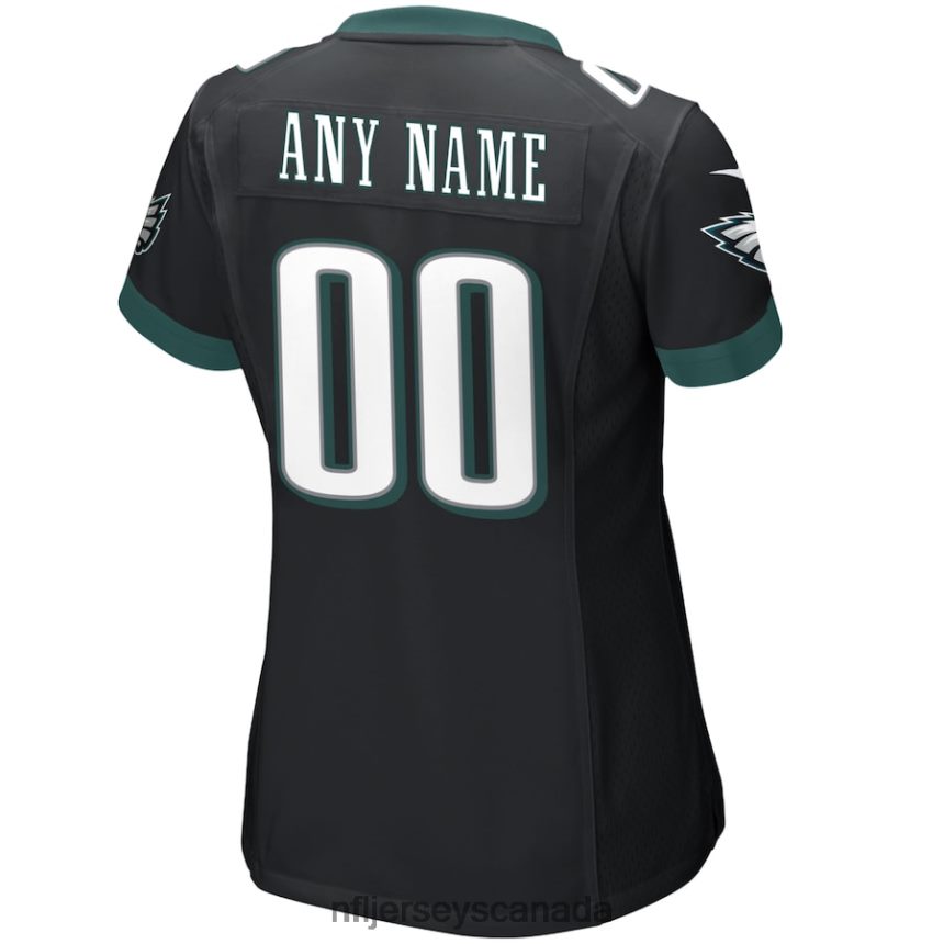 Women Nike Black Philadelphia Eagles Alternate Custom Game Jersey Clothing NFL TBXFR6558