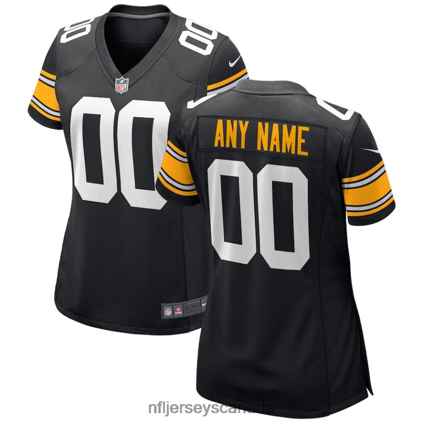 Women Nike Black Pittsburgh Steelers Alternate Custom Game Jersey Clothing NFL TBXFR62288