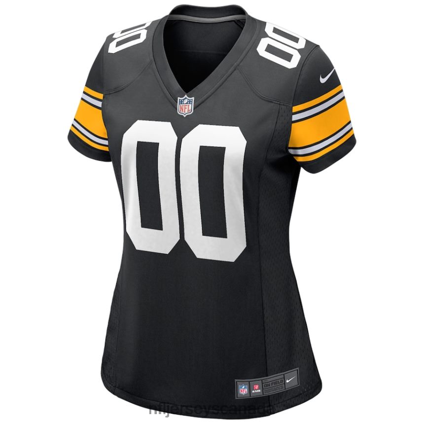 Women Nike Black Pittsburgh Steelers Alternate Custom Game Jersey Clothing NFL TBXFR62288