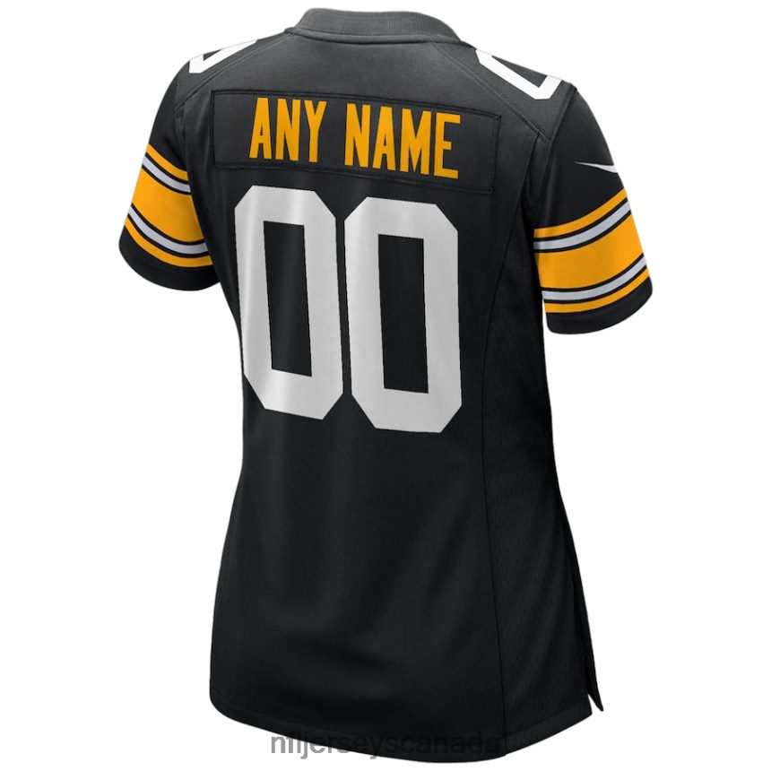 Women Nike Black Pittsburgh Steelers Alternate Custom Game Jersey Clothing NFL TBXFR62288