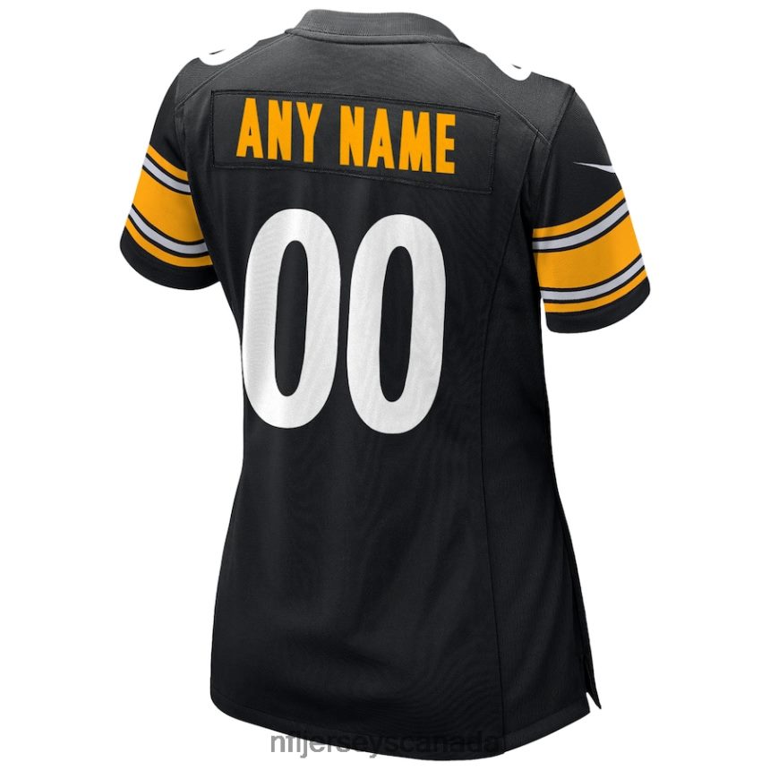 Women Nike Black Pittsburgh Steelers Custom Game Jersey Clothing NFL TBXFR6661