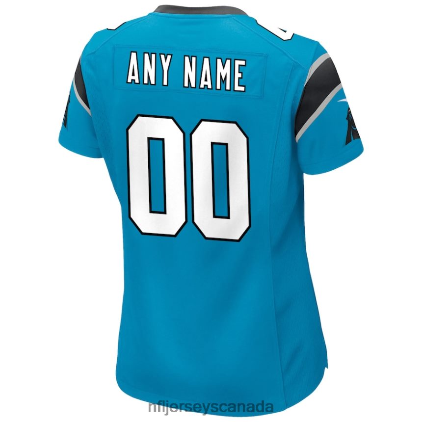 Women Nike Blue Carolina Panthers Alternate Custom Game Jersey Clothing NFL TBXFR61936