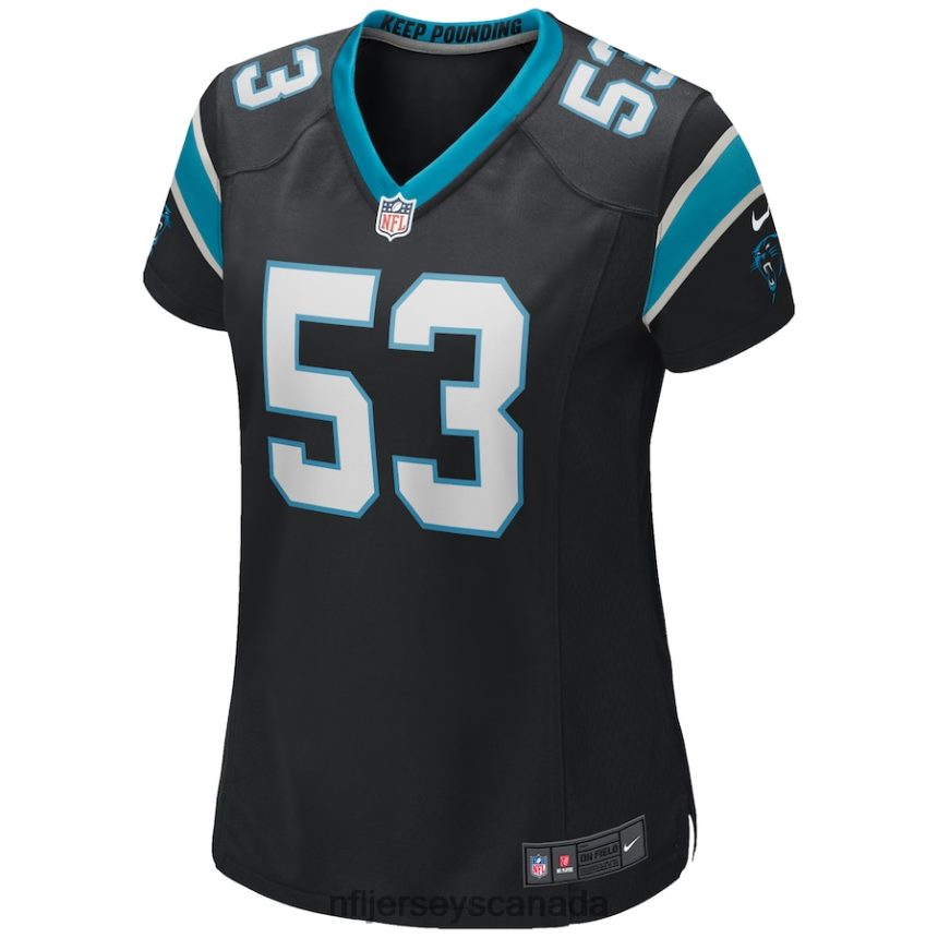 Women Nike Brian Burns Black Carolina Panthers Game Jersey Clothing NFL TBXFR61929