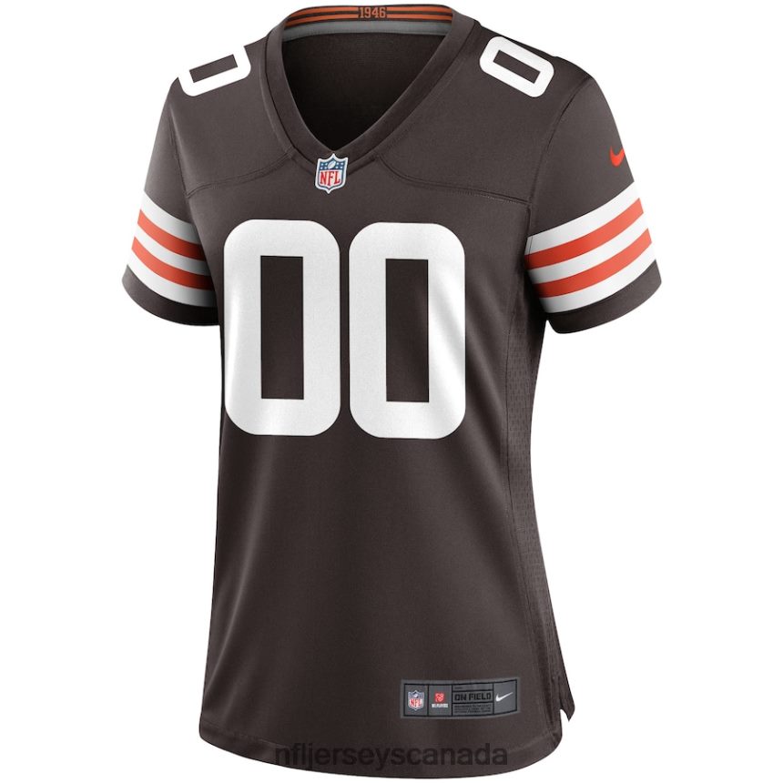 Women Nike Cleveland Browns Brown Custom Game Jersey Clothing NFL TBXFR62160