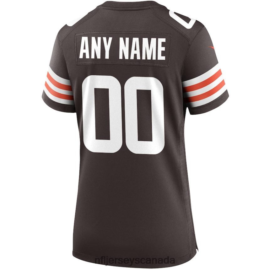 Women Nike Cleveland Browns Brown Custom Game Jersey Clothing NFL TBXFR62160