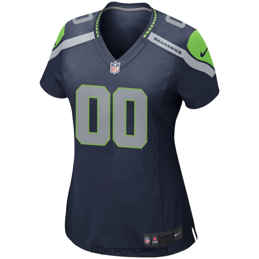 Women Nike College Navy Seattle Seahawks Custom Game Jersey Clothing NFL TBXFR6486