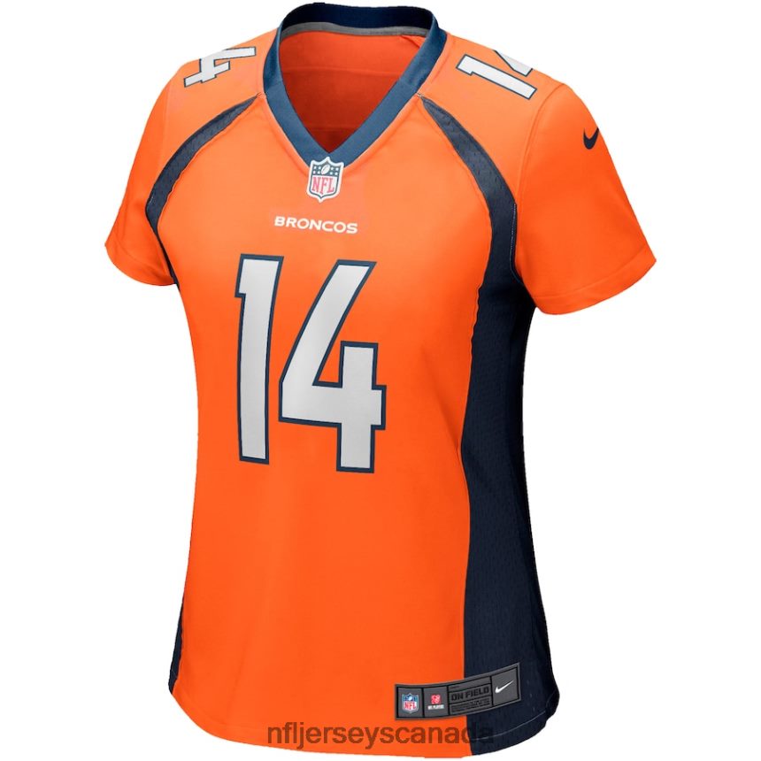 Women Nike Courtland Sutton Orange Denver Broncos Game Jersey Clothing NFL TBXFR64660