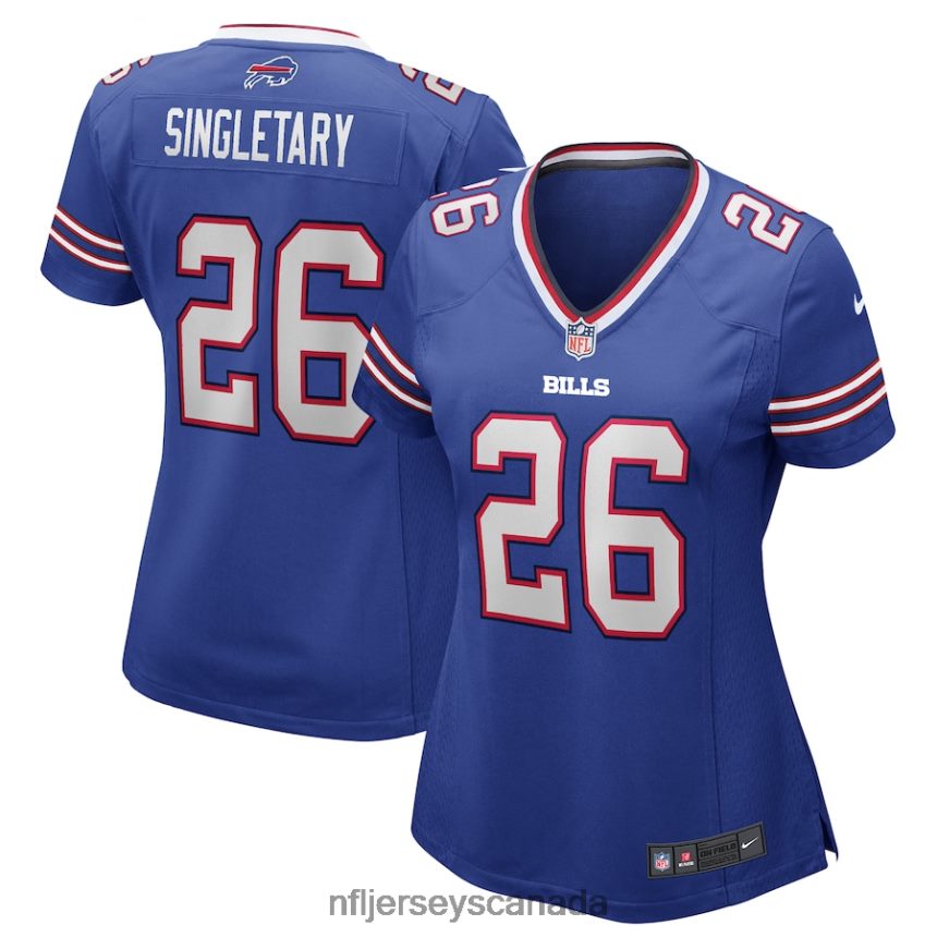 Women Nike Devin Singletary Royal Buffalo Bills Game Jersey Clothing NFL TBXFR62658