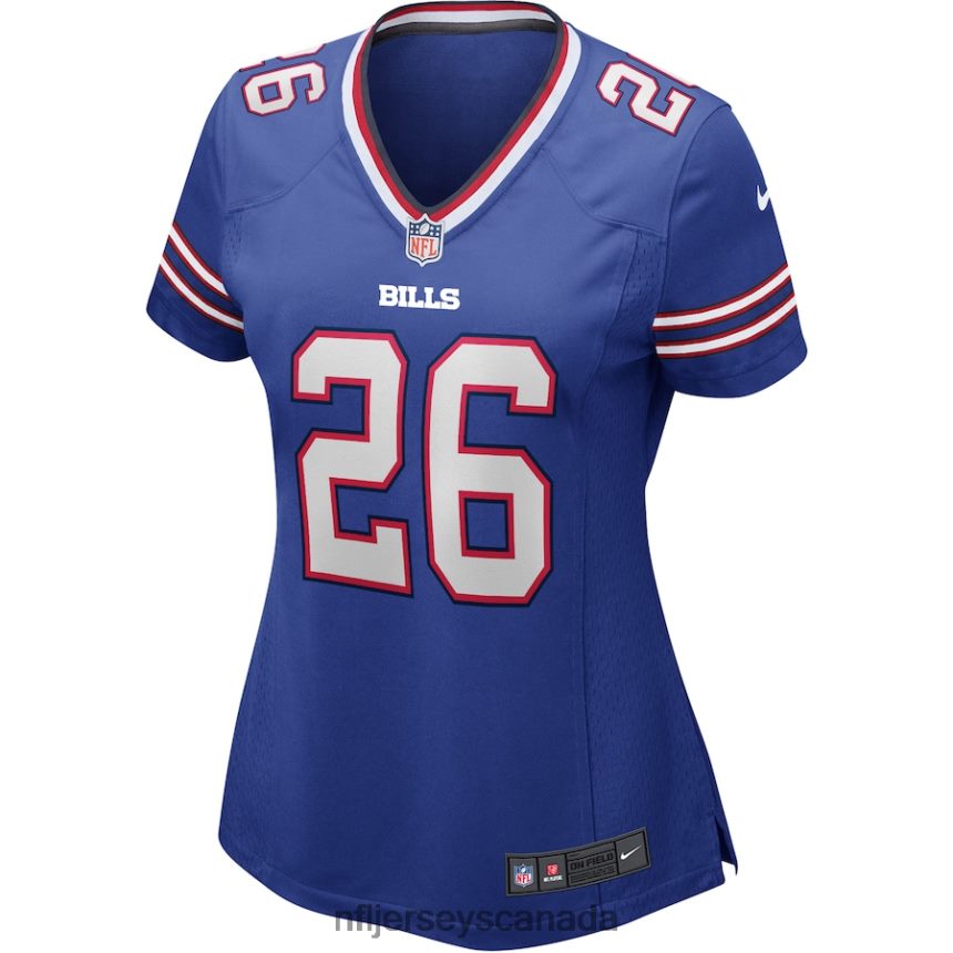 Women Nike Devin Singletary Royal Buffalo Bills Game Jersey Clothing NFL TBXFR62658