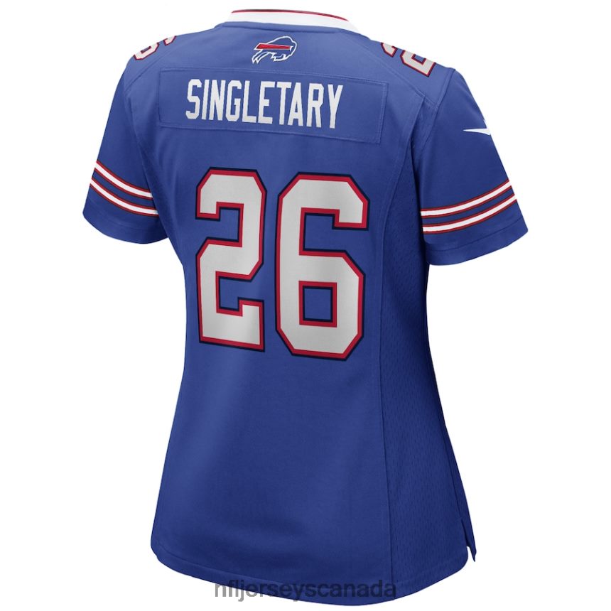 Women Nike Devin Singletary Royal Buffalo Bills Game Jersey Clothing NFL TBXFR62658