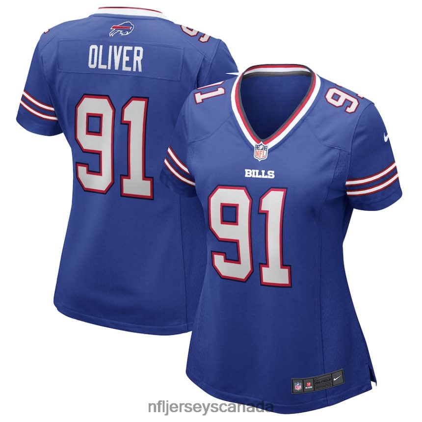 Women Nike Ed Oliver Royal Buffalo Bills Game Jersey Clothing NFL TBXFR63993