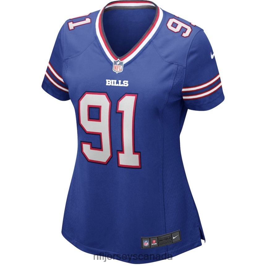 Women Nike Ed Oliver Royal Buffalo Bills Game Jersey Clothing NFL TBXFR63993