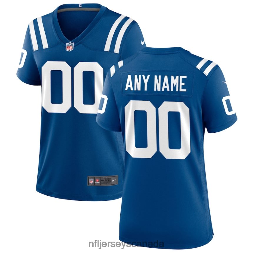 Women Nike Indianapolis Colts Royal Custom Game Jersey Clothing NFL TBXFR6849