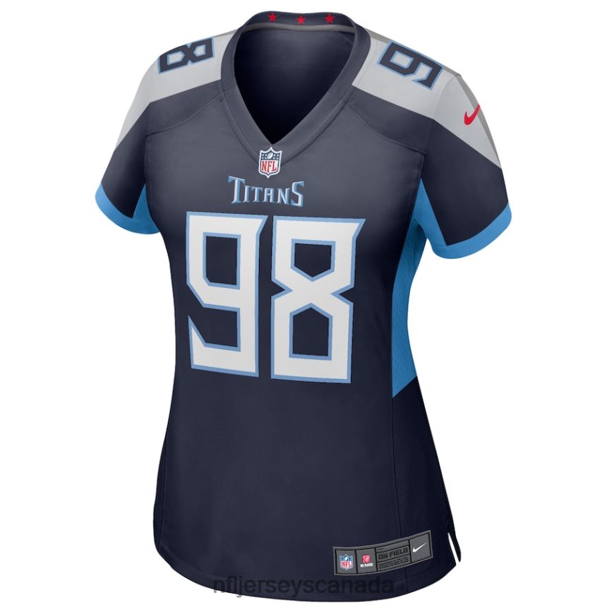 Women Nike Jeffery Simmons Navy Tennessee Titans Game Jersey Clothing NFL TBXFR62726
