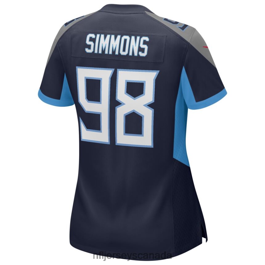 Women Nike Jeffery Simmons Navy Tennessee Titans Game Jersey Clothing NFL TBXFR62726