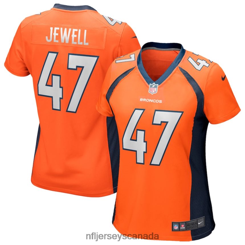 Women Nike Josey Jewell Orange Denver Broncos Game Jersey Clothing NFL TBXFR64569