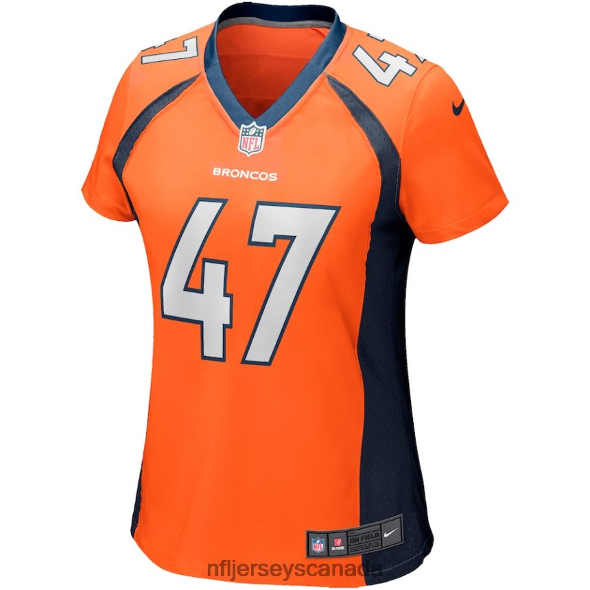 Women Nike Josey Jewell Orange Denver Broncos Game Jersey Clothing NFL TBXFR64569