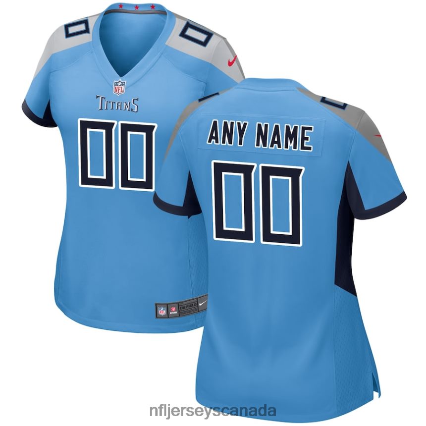 Women Nike Light Blue Tennessee Titans Alternate Custom Game Jersey Clothing NFL TBXFR61801