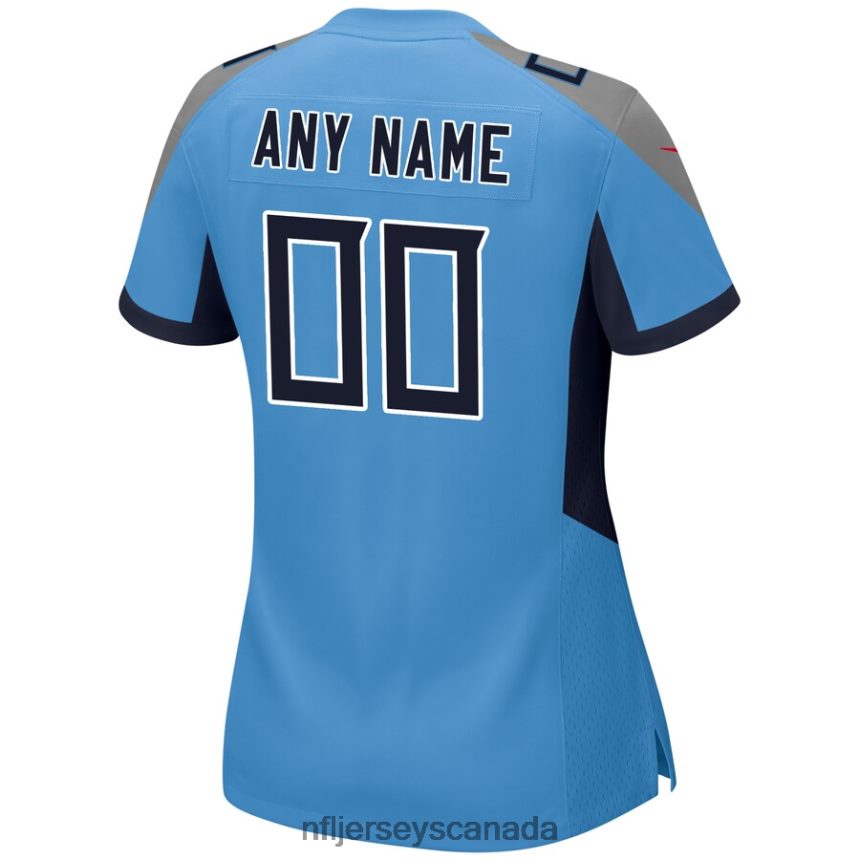 Women Nike Light Blue Tennessee Titans Alternate Custom Game Jersey Clothing NFL TBXFR61801