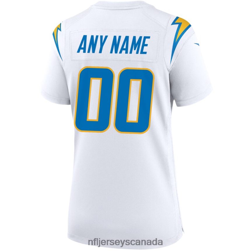 Women Nike Los Angeles Chargers White Custom Game Jersey Clothing NFL TBXFR61834
