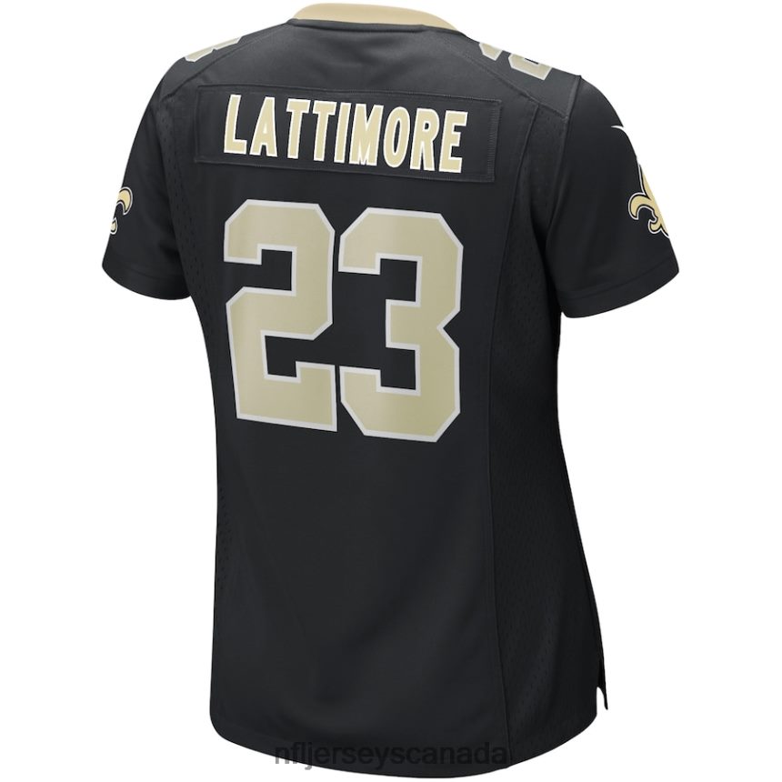 Women Nike Marshon Lattimore Black New Orleans Saints Game Jersey Clothing NFL TBXFR63814