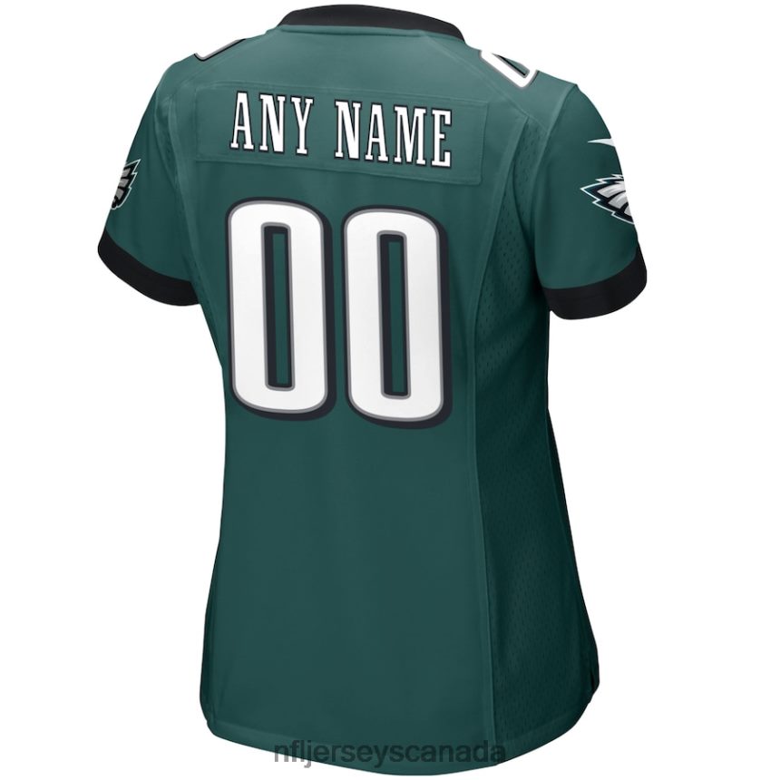 Women Nike Midnight Green Philadelphia Eagles Custom Game Jersey Clothing NFL TBXFR6428