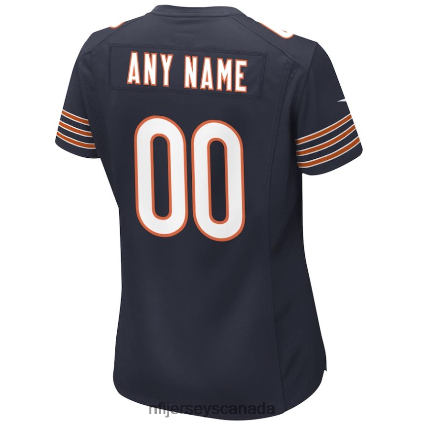 Women Nike Navy Chicago Bears Custom Game Jersey Clothing NFL TBXFR6821