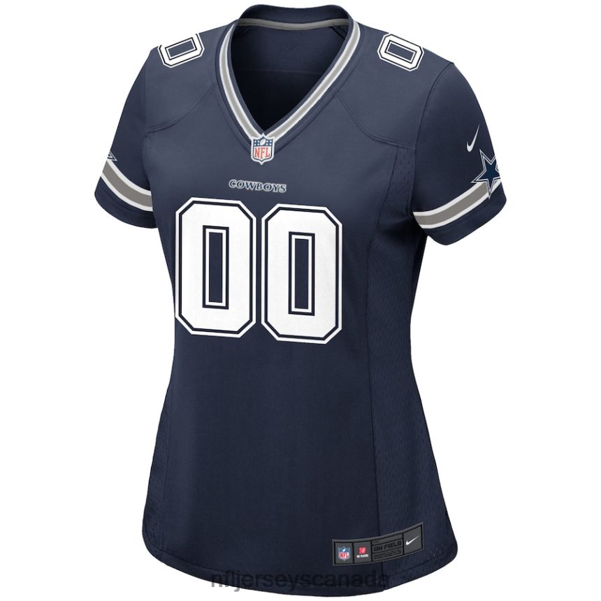 Women Nike Navy Dallas Cowboys Custom Game Jersey Clothing NFL TBXFR6416