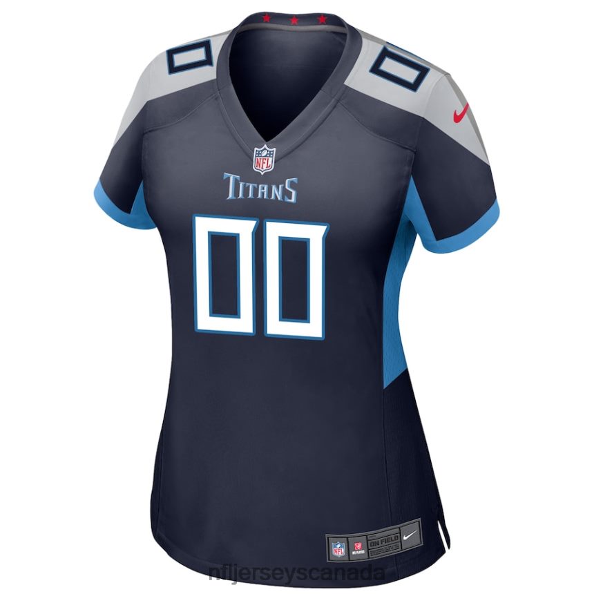 Women Nike Navy Tennessee Titans Custom Game Jersey Clothing NFL TBXFR62202
