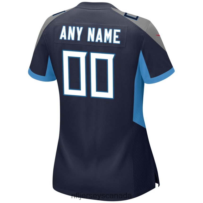 Women Nike Navy Tennessee Titans Custom Game Jersey Clothing NFL TBXFR62202