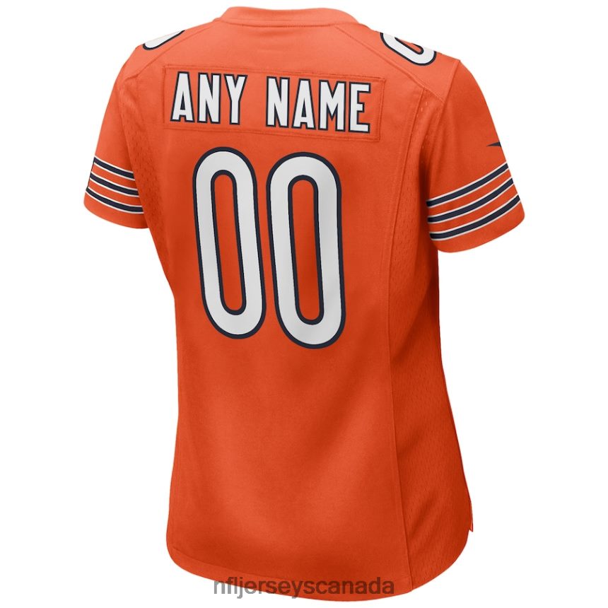 Women Nike Orange Chicago Bears Alternate Custom Game Jersey Clothing NFL TBXFR61566