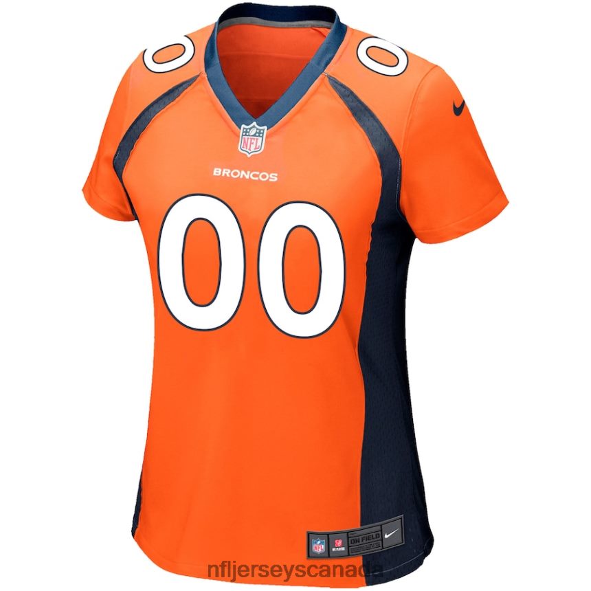 Women Nike Orange Denver Broncos Custom Game Jersey Clothing NFL TBXFR61191