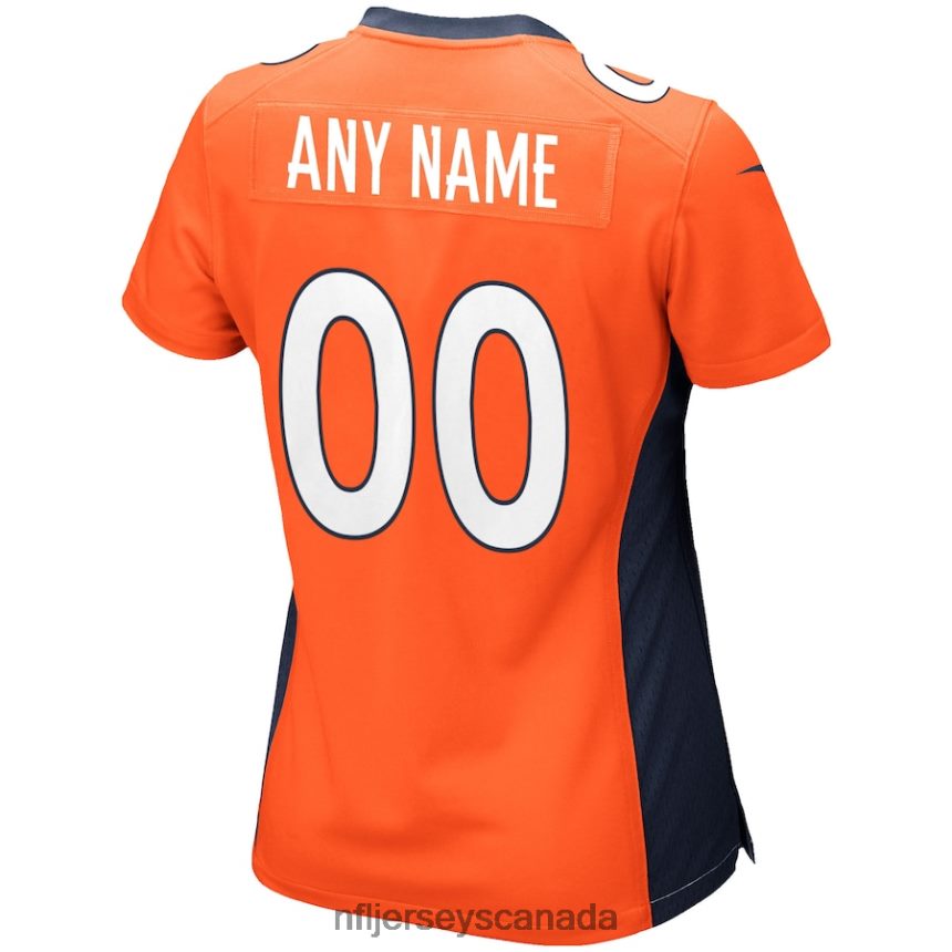 Women Nike Orange Denver Broncos Custom Game Jersey Clothing NFL TBXFR61191