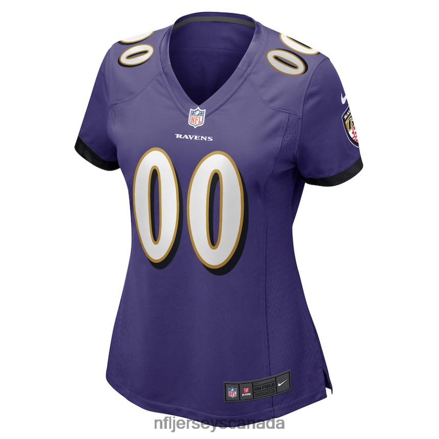 Women Nike Purple Baltimore Ravens Custom Game Jersey Clothing NFL TBXFR6798
