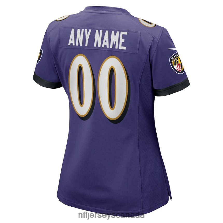 Women Nike Purple Baltimore Ravens Custom Game Jersey Clothing NFL TBXFR6798