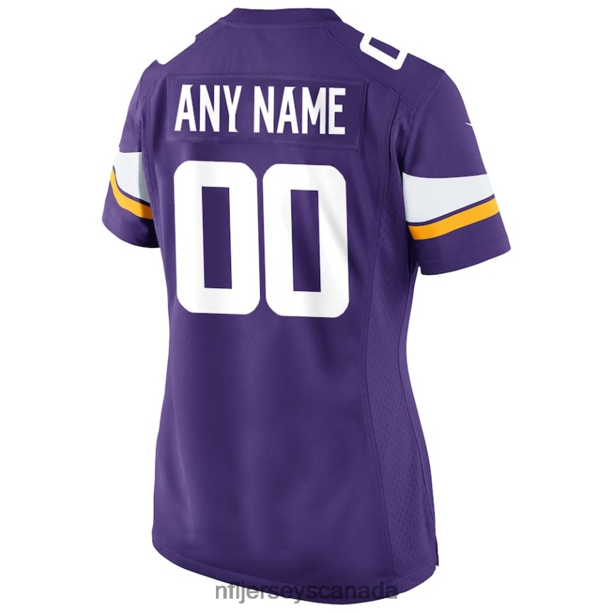 Women Nike Purple Minnesota Vikings Custom Game Jersey Clothing NFL TBXFR61268