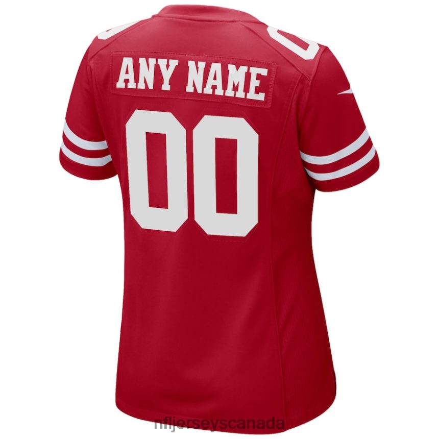 Women Nike Scarlet San Francisco 49ers Custom Game Jersey Clothing NFL TBXFR61423